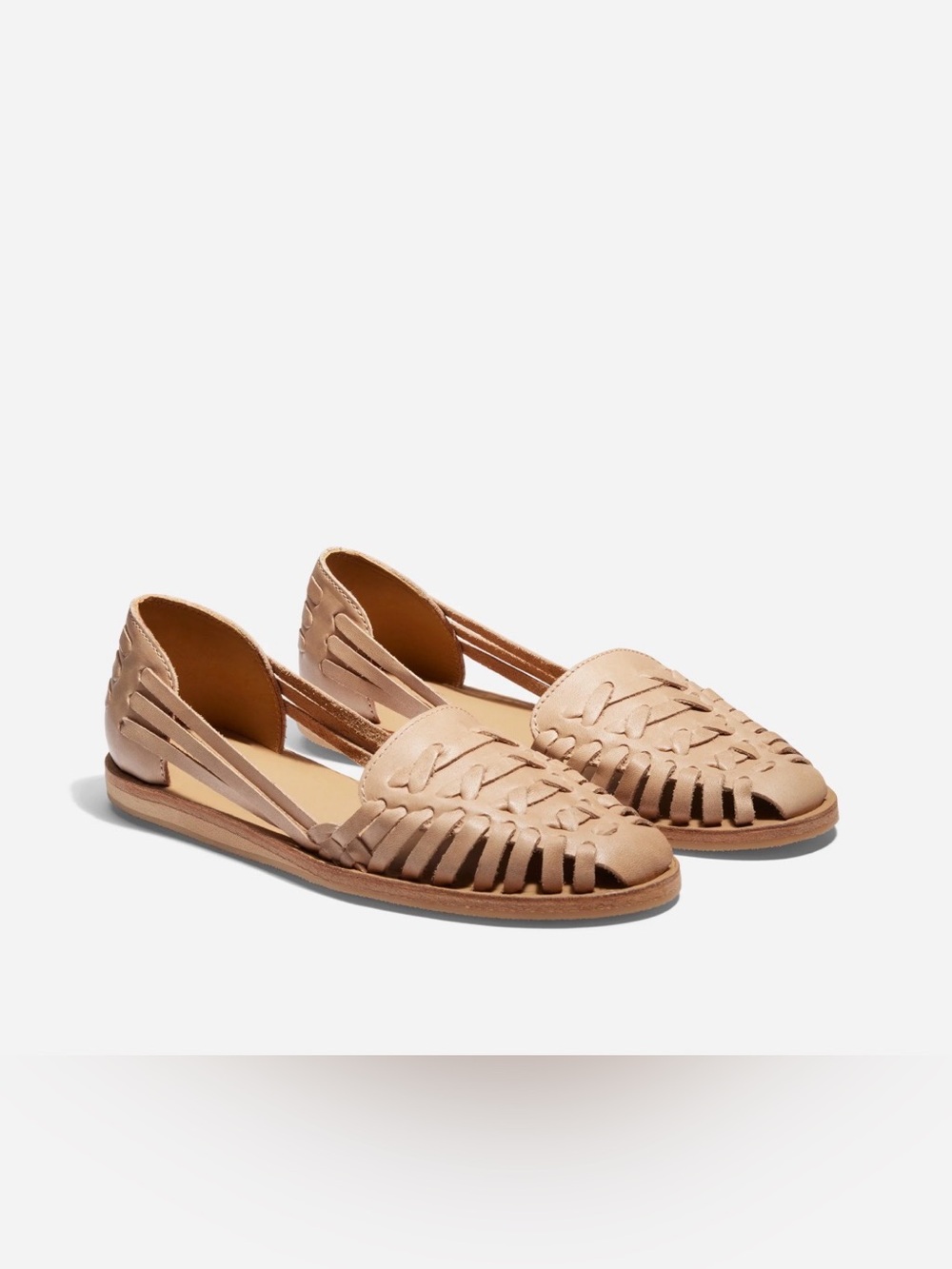 Nisolo Beige Huarache Sandals
